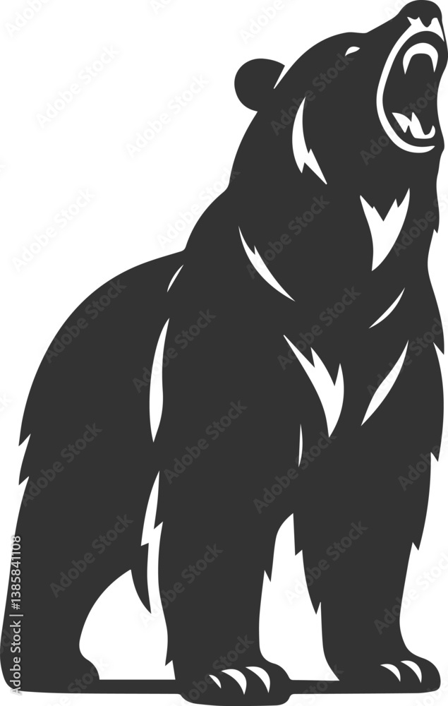 Fototapeta premium Silhouette of a bear animal