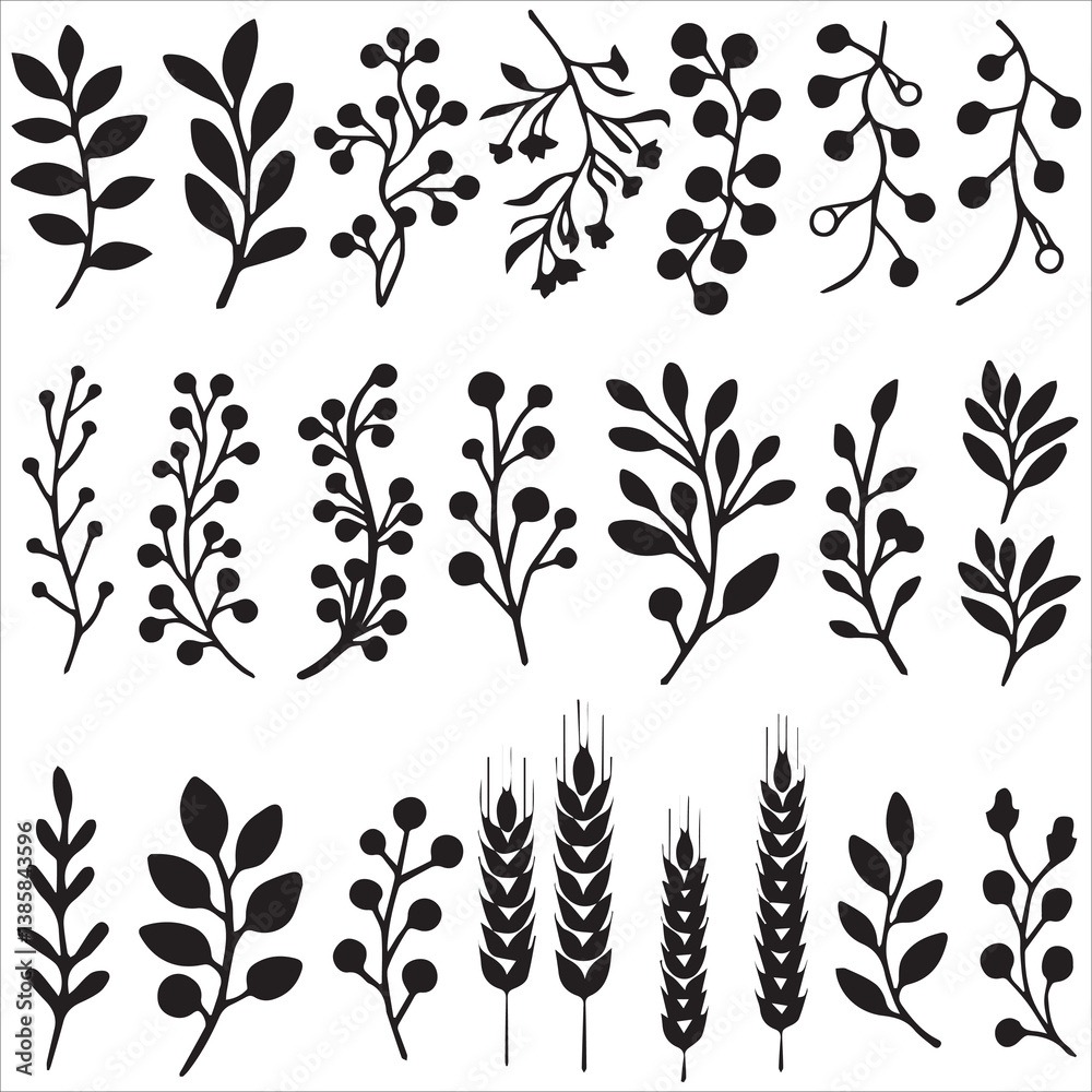 Fototapeta premium Leaf nature pattern vector image