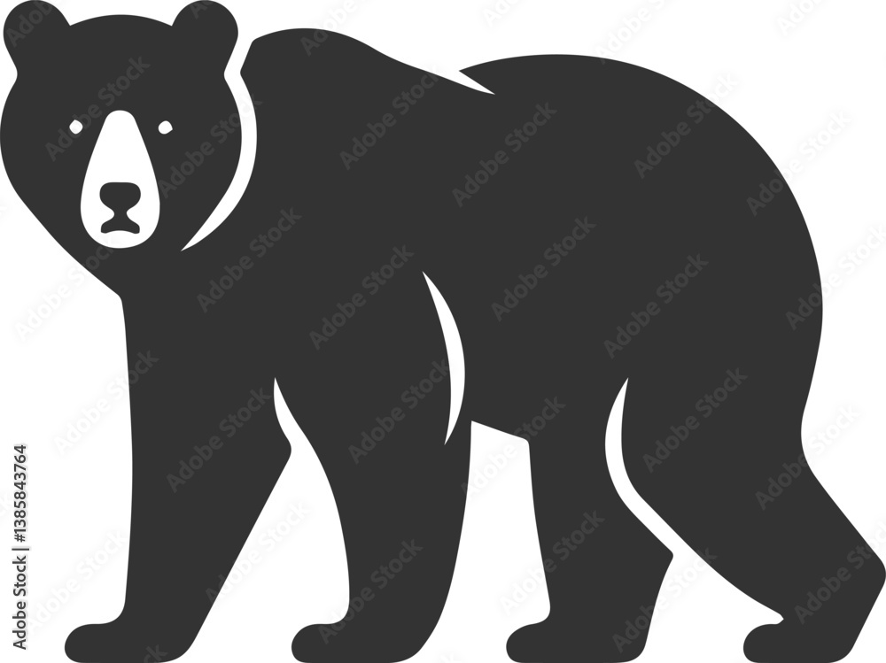 Naklejka premium Silhouette of a bear animal