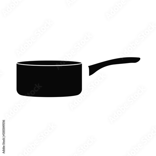 black pan isolated on white background