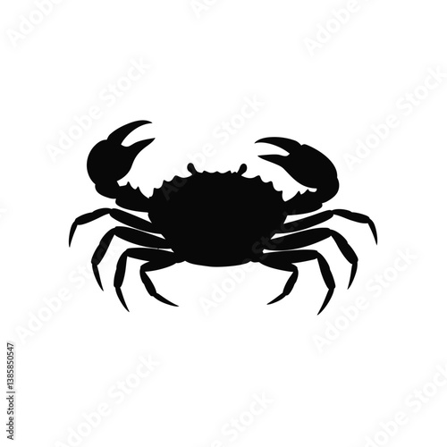 red crab on white background