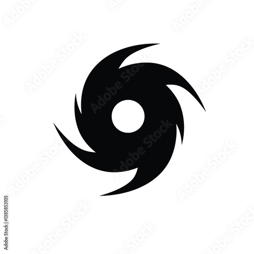 Hurricane, typhoon or tropical cyclone storm flat vector