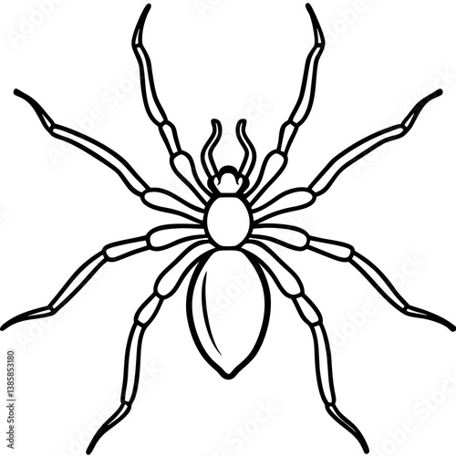 Sleek Brown Recluse Spider Vector Design