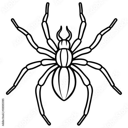 Sleek Brown Recluse Spider Vector Design