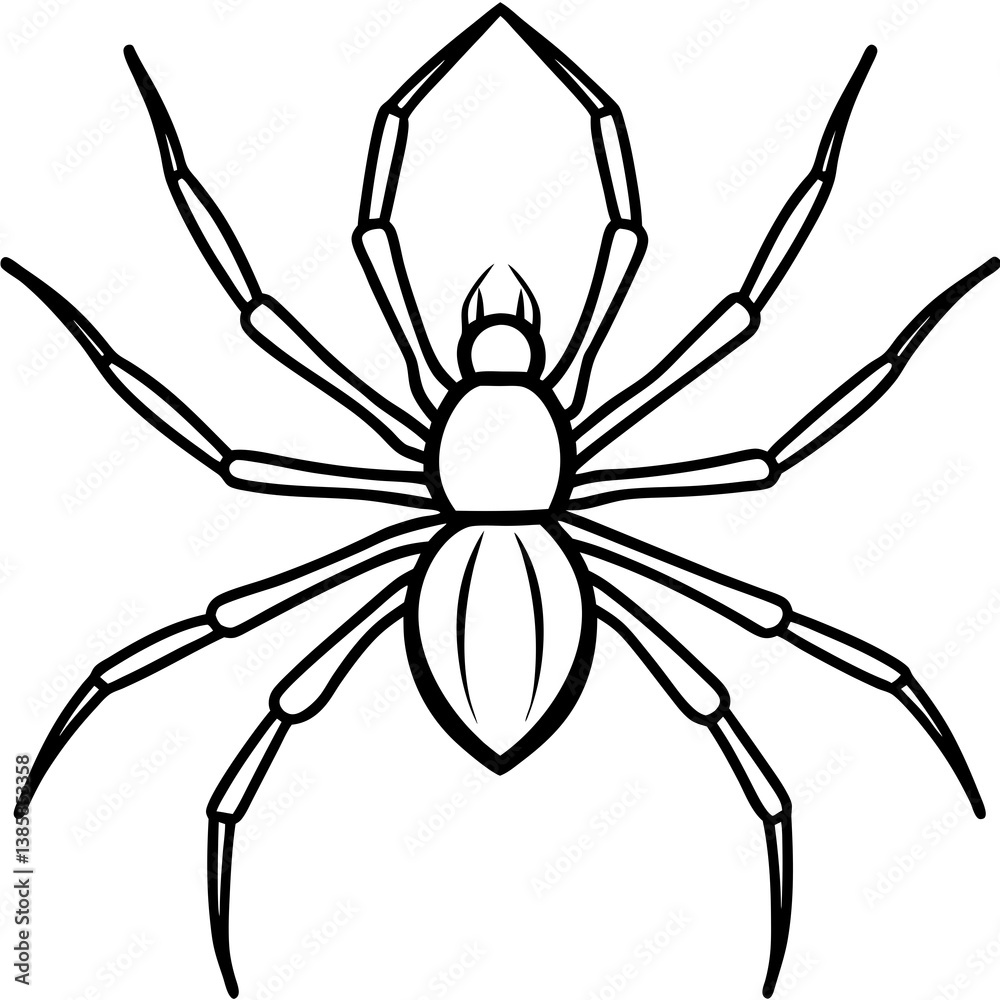 Sleek Brown Recluse Spider Vector Design Sleek Brown Recluse Spider Vector Design