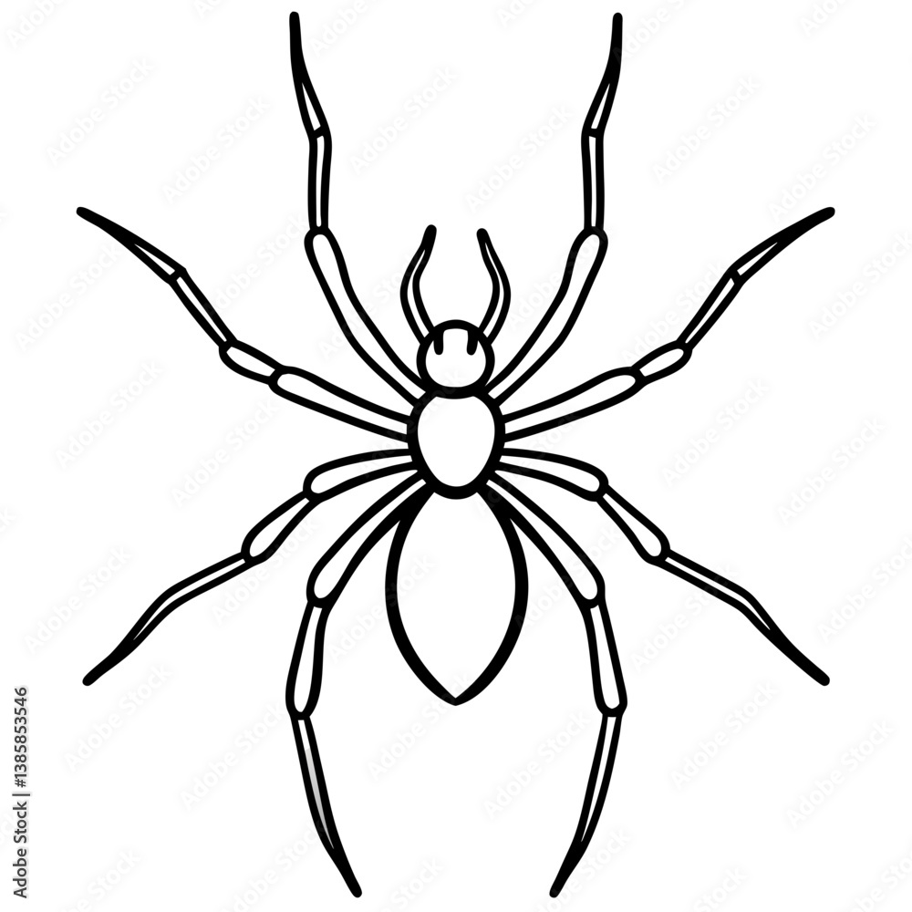 Sleek Brown Recluse Spider Vector Design Sleek Brown Recluse Spider Vector Design