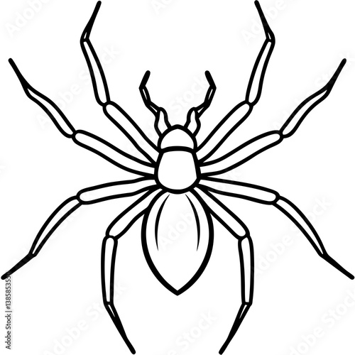 Sleek Brown Recluse Spider Vector Design