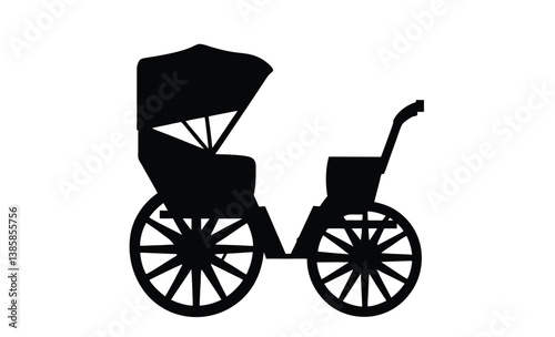 horse carriage vector silhouette