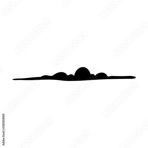 Cloud Silhouette vector icon