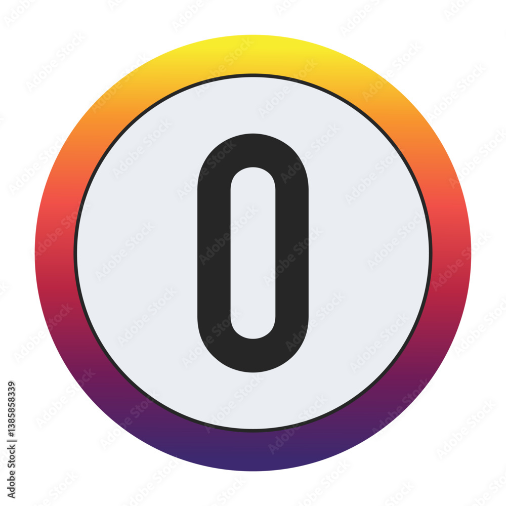 Gradient Circle with Bold : A vibrant circular graphic with a smooth yellow to purple gradient framing a prominent black Capital letter O on a light gray center. Ideal for initial concepts Gradient Circle with Bold : A vibrant circular graphic with a smooth yellow to purple gradient framing a prominent black Capital letter O on a light gray center. Ideal for initial concepts