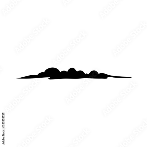 Cloud Silhouette vector icon