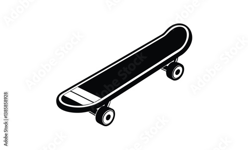 skateboard vector icon silhouette