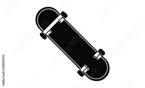 skateboard vector icon silhouette