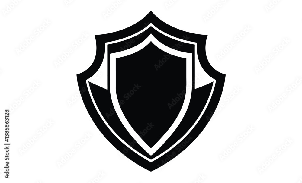 shield icon vector shape silhouette shield icon vector shape silhouette