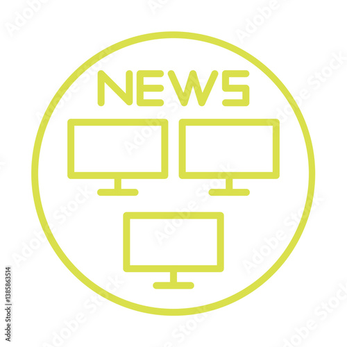 TV Newsroom Icon Design