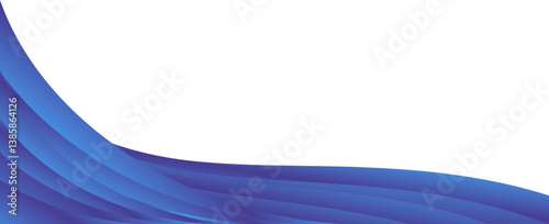 Elegant blue curved design