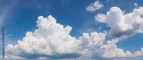 Natural landscape with beautiful clouds, panoramic view
