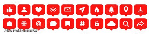 big collection of  icons badges  signs stickers  internet  social media vecor illustration