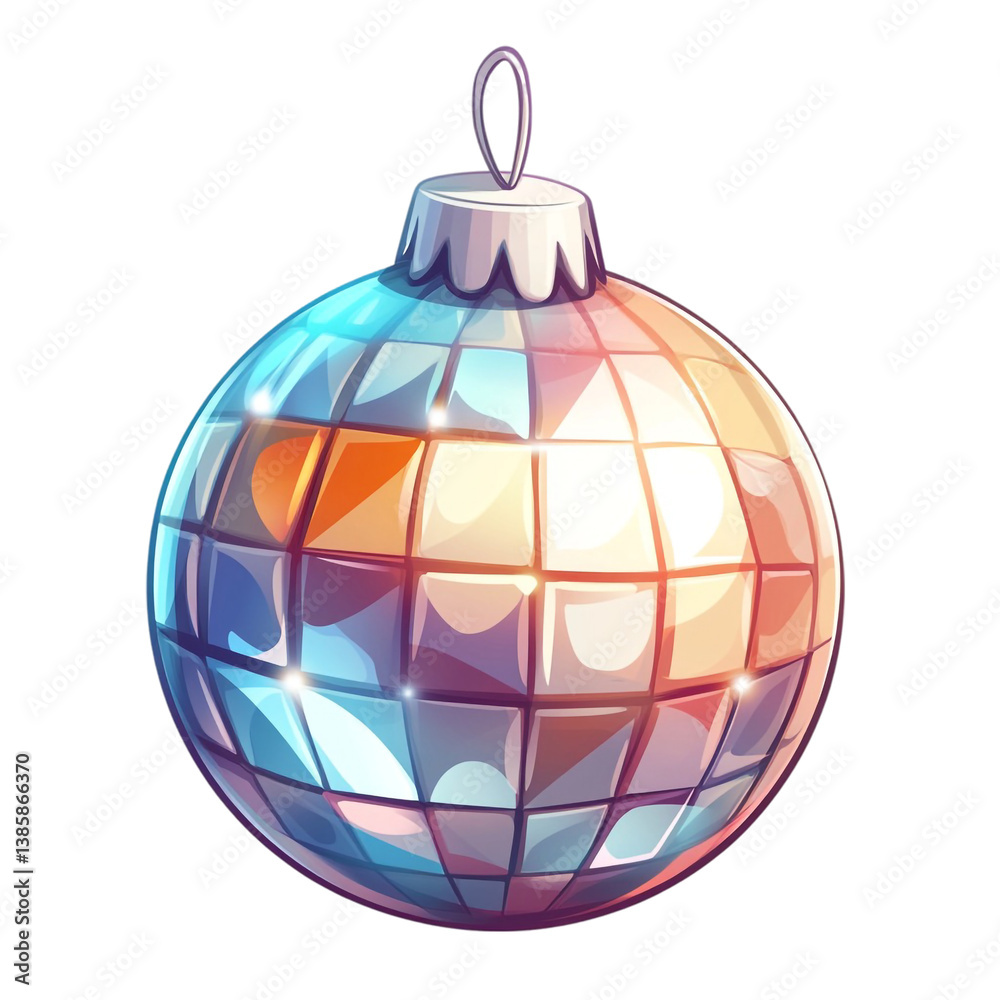 Fototapeta premium Sparkling disco ball ornament festive holiday cheer