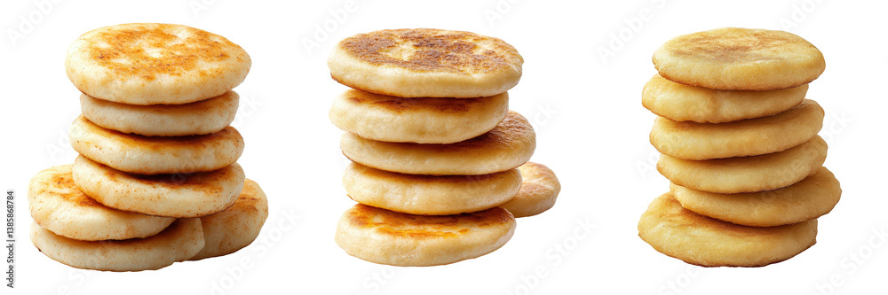 Stacked golden brown flatbreads. Stacked golden brown flatbreads.
