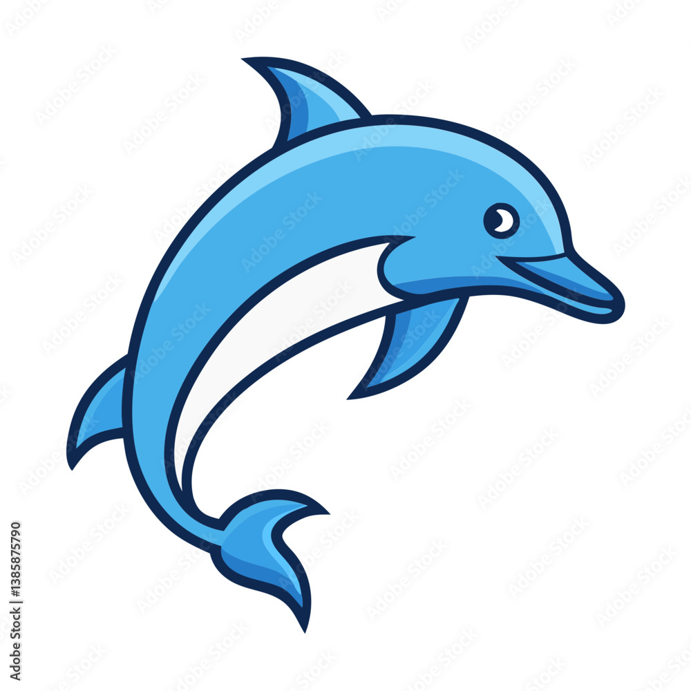 Obraz premium dolphin isolated on white background