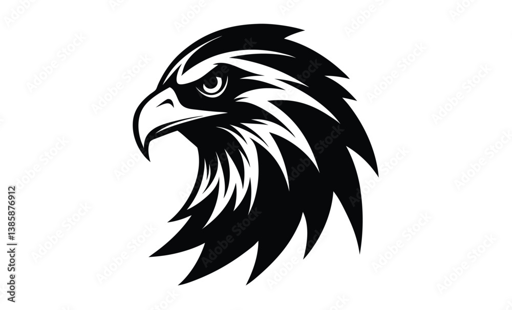 Obraz premium Eagle head isolated silhouette