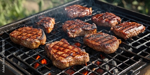 Outdoor Summer Barbecue with Family and Friends