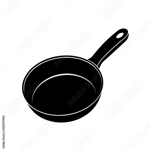 Frying pan silhouette illustration