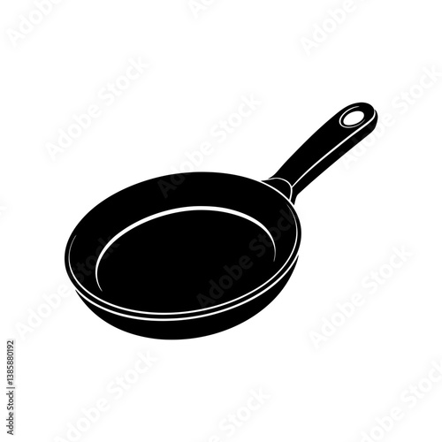 Frying pan silhouette illustration