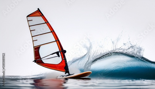 windsurfer in the sea