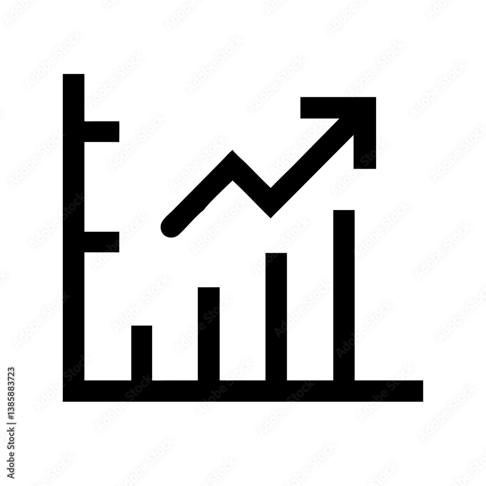 Positive Growth Trend Upward Trending Bar Graph Icon Positive Growth Trend Upward Trending Bar Graph Icon