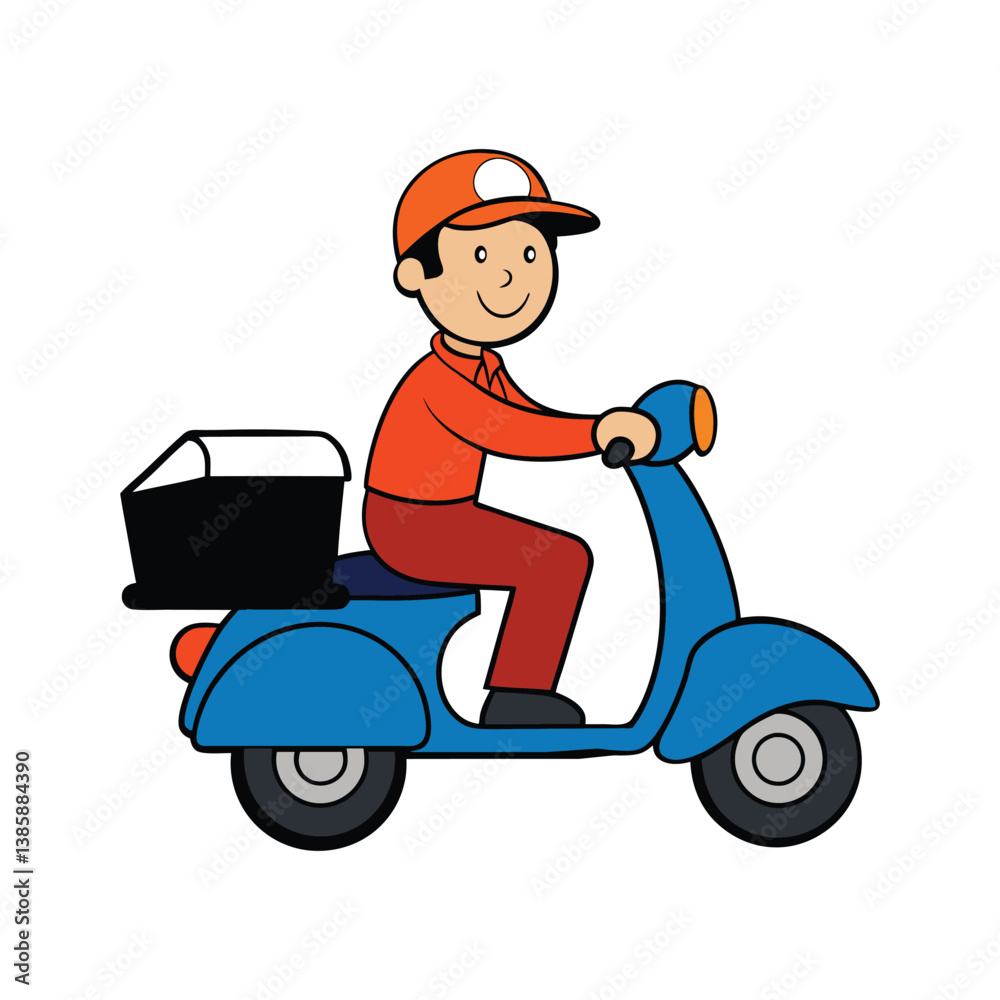 Web Delivery man vector illustration icon. Web Delivery man vector illustration icon.