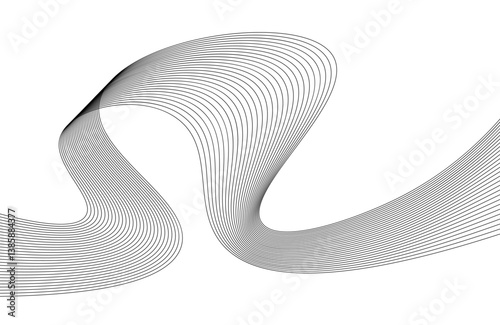 abstract curved lines of fluid motion