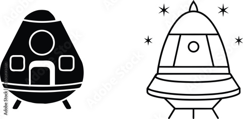 Spacecraft Capsule Designs Retro Rocket and Modern Lander