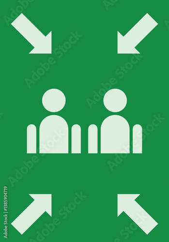 Assembly Point, Emergency Signboard, Evacuation Sign