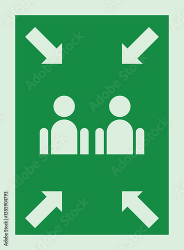 Assembly Point, Emergency Signboard, Evacuation Sign