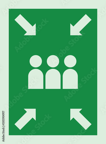 Assembly Point, Emergency Signboard, Evacuation Sign