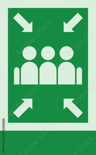 Assembly Point, Emergency Signboard, Evacuation Sign