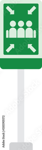 Assembly Point, Emergency Signboard, Evacuation Sign