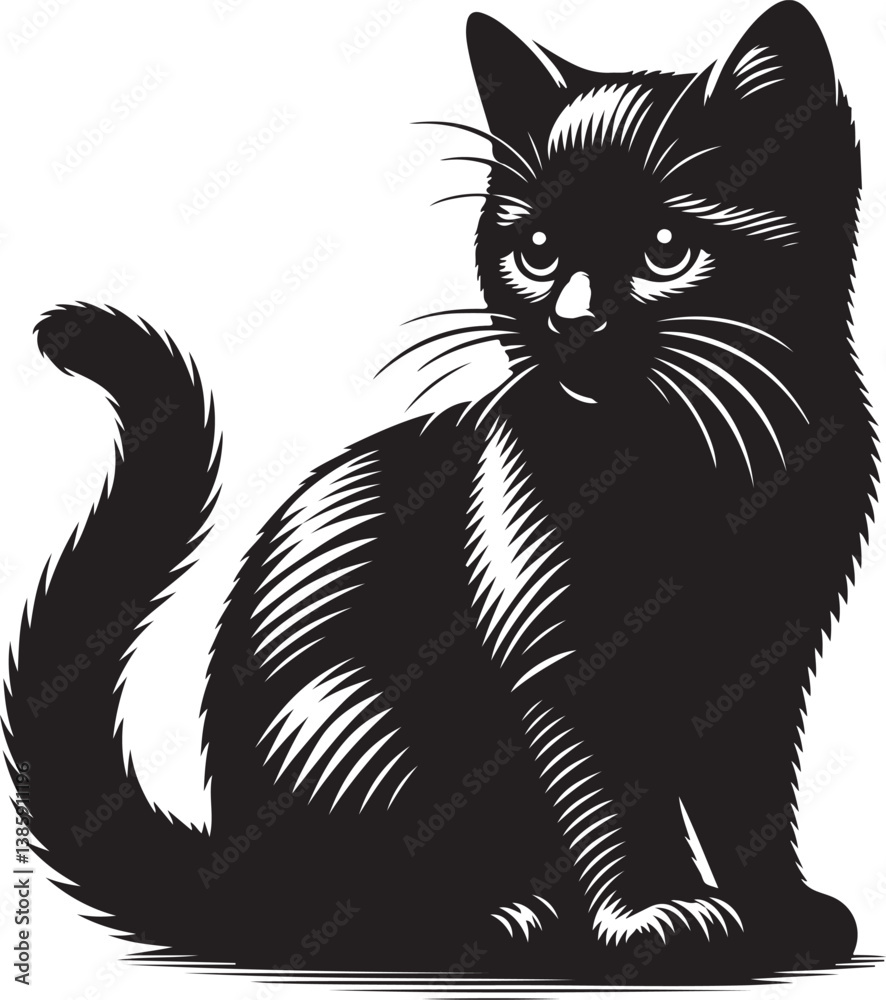Cats animal vector art and illustration