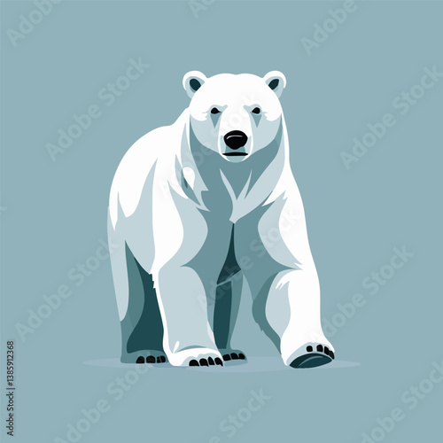 simple design of polar bear wild animal arctic 