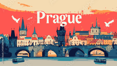 Prague in Digital Illustration