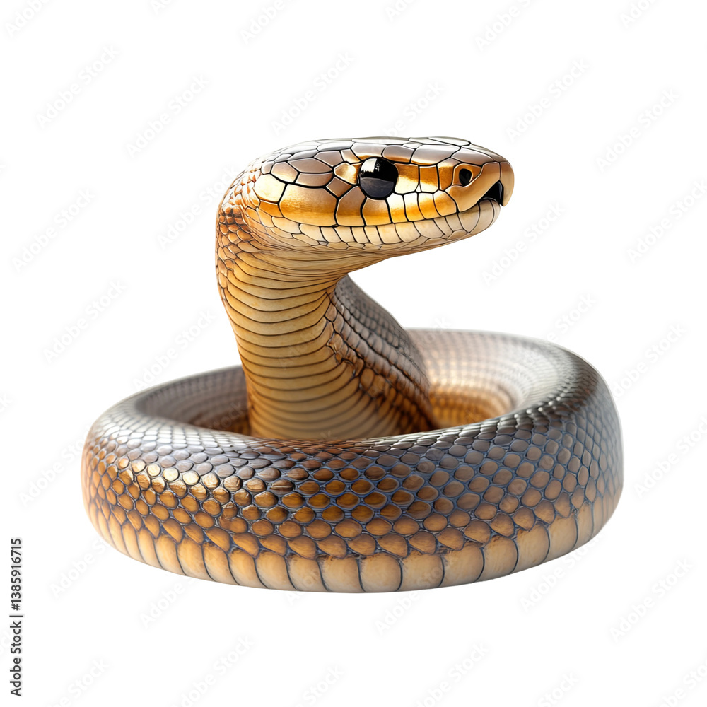 Fototapeta premium snake on white background