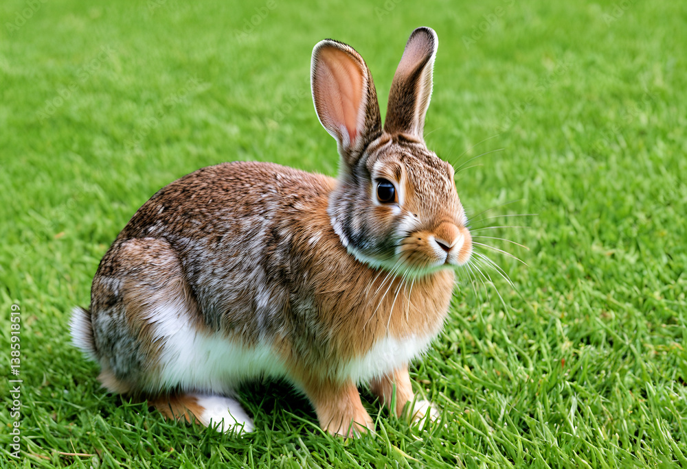 Fototapeta premium Easter bunny on grass