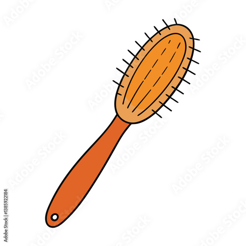 A hairbrush with stray strands
