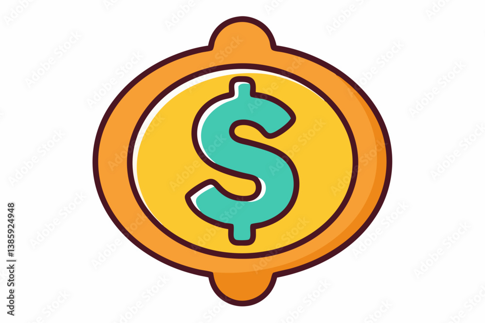 Obraz premium dollar symbol on green background
