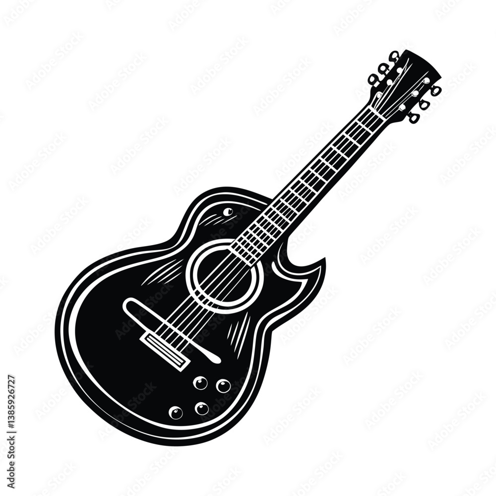 Fototapeta premium acoustic guitar vector