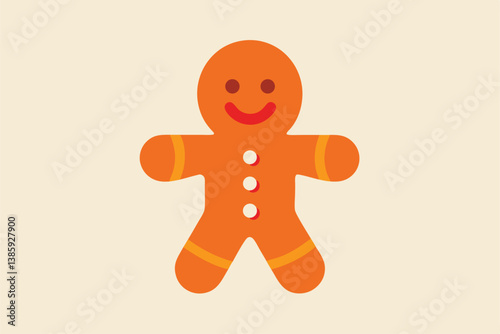 gingerbread man isolated on white