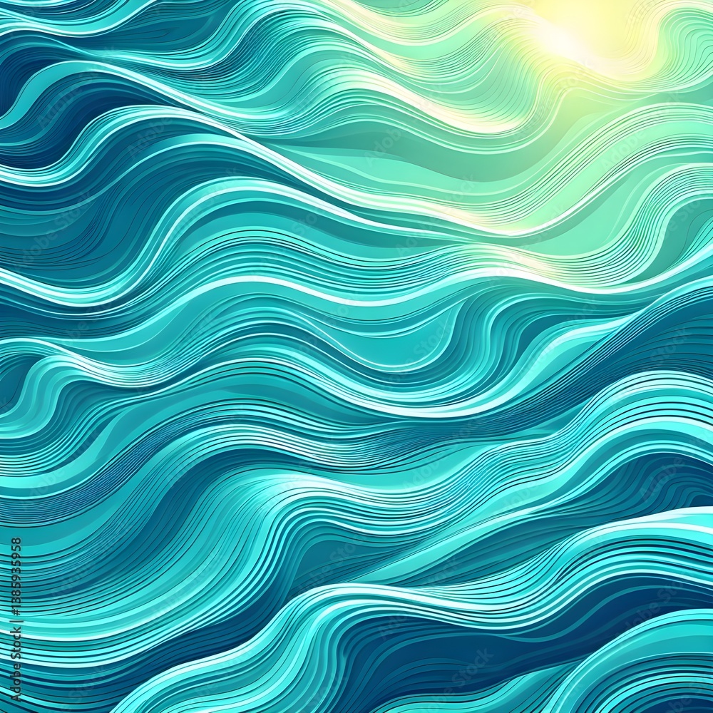 Fototapeta premium 초록색 3d 물결 green 3d wave