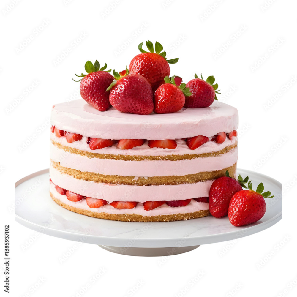 Strawberry Shortcake Style Layer Cake with Fresh Fruit Strawberry Shortcake Style Layer Cake with Fresh Fruit